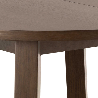 Jyvaskyla 120cm Dark Oak Wood Round Extendable Dining Table