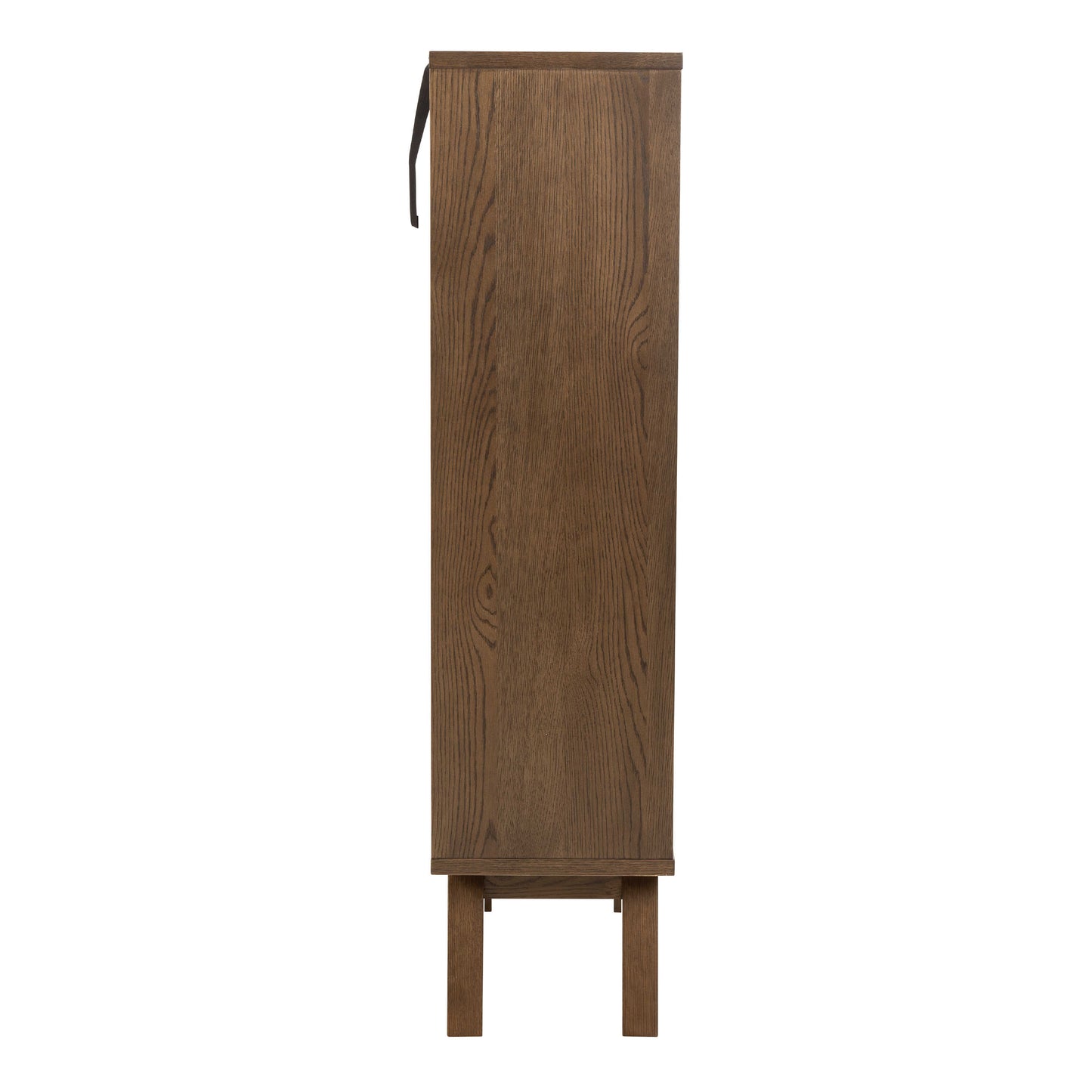 Kotka Dark Oak Wood Display Cabinet 2 Drawers 2 Shelves