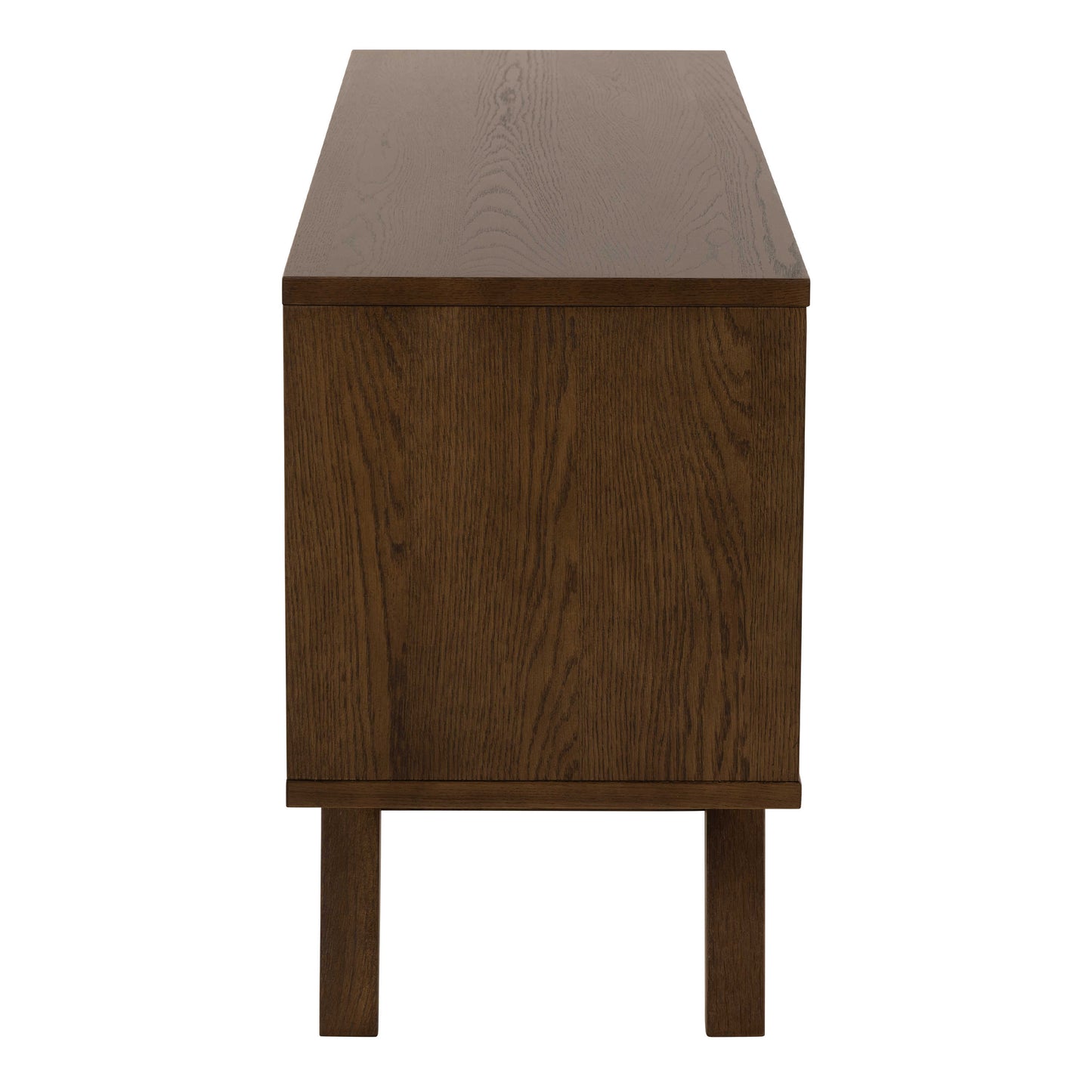 Jyvaskyla Dark Oak Wood Sideboard 4 Drawers 1 Sliding Door