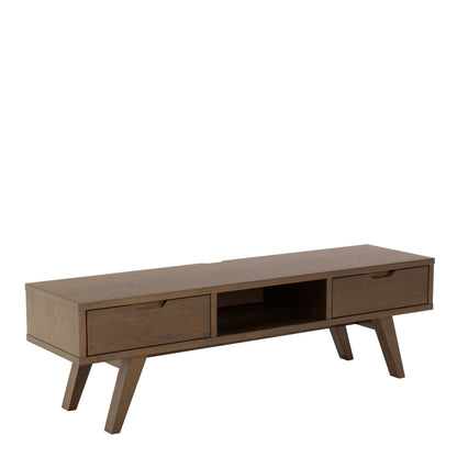 Jyvaskyla Dark Oak Wood TV Unit 2 Drawers