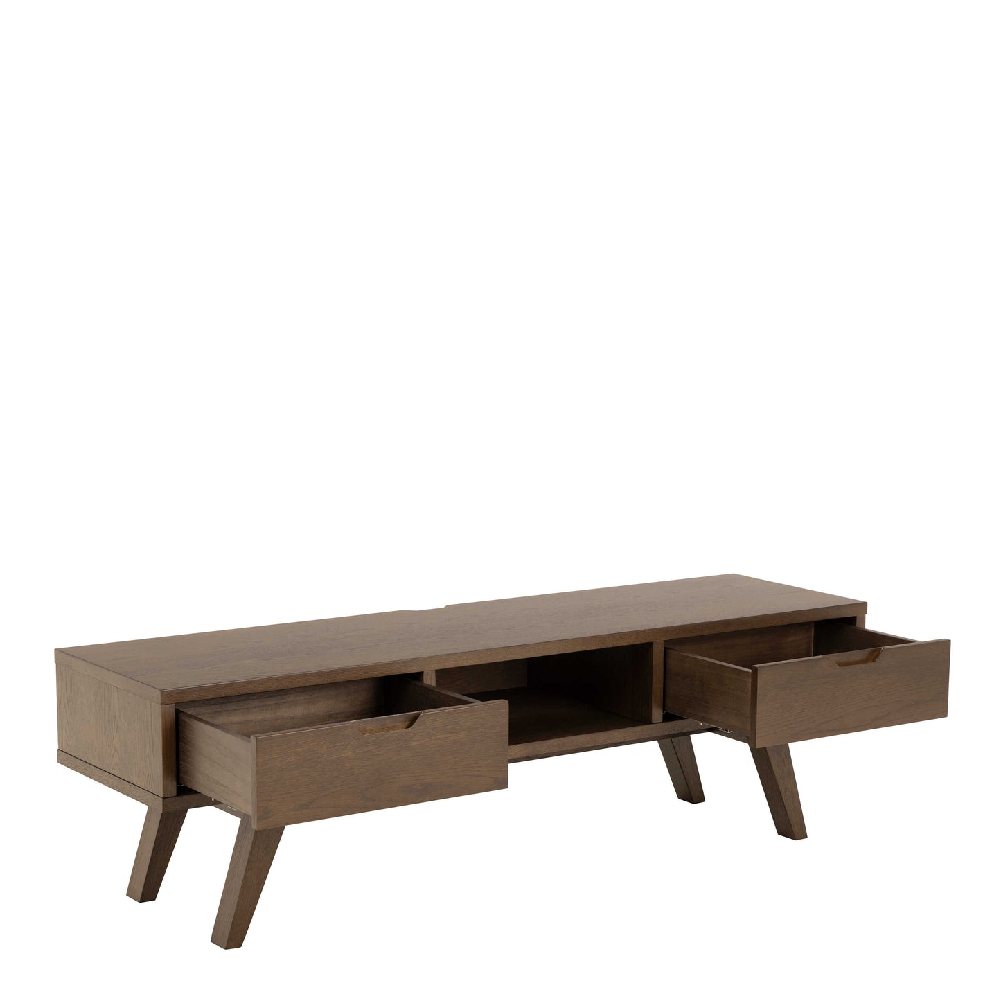 Jyvaskyla Dark Oak Wood TV Unit 2 Drawers