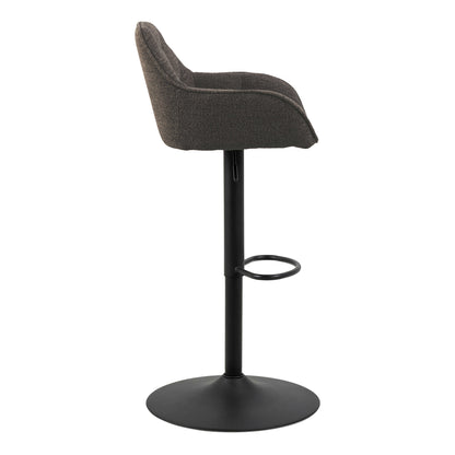 Buttonfern Set of 2 Vintage Brown Diamond Upholstered Swivel Bar Stool