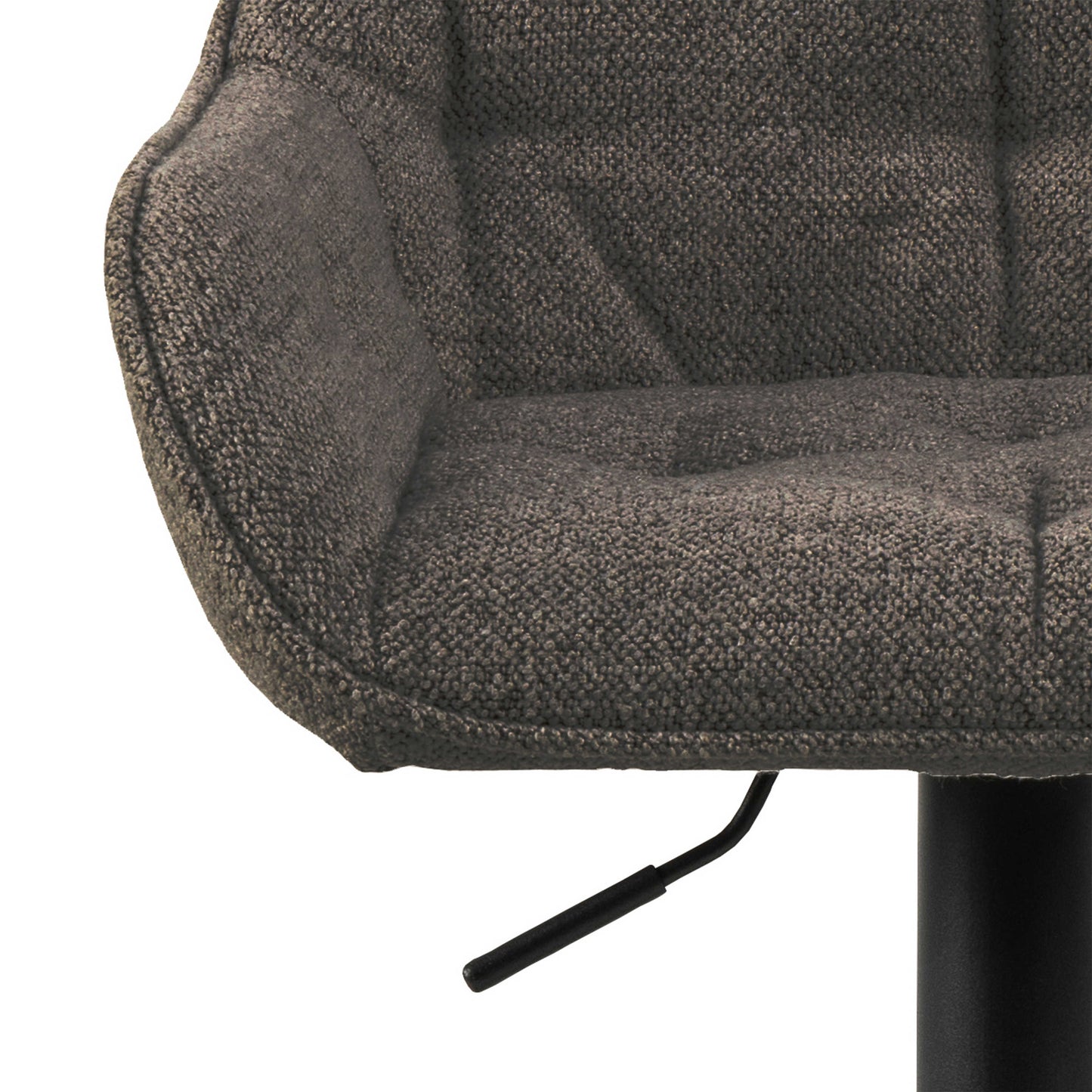 Buttonfern Set of 2 Vintage Brown Diamond Upholstered Swivel Bar Stool