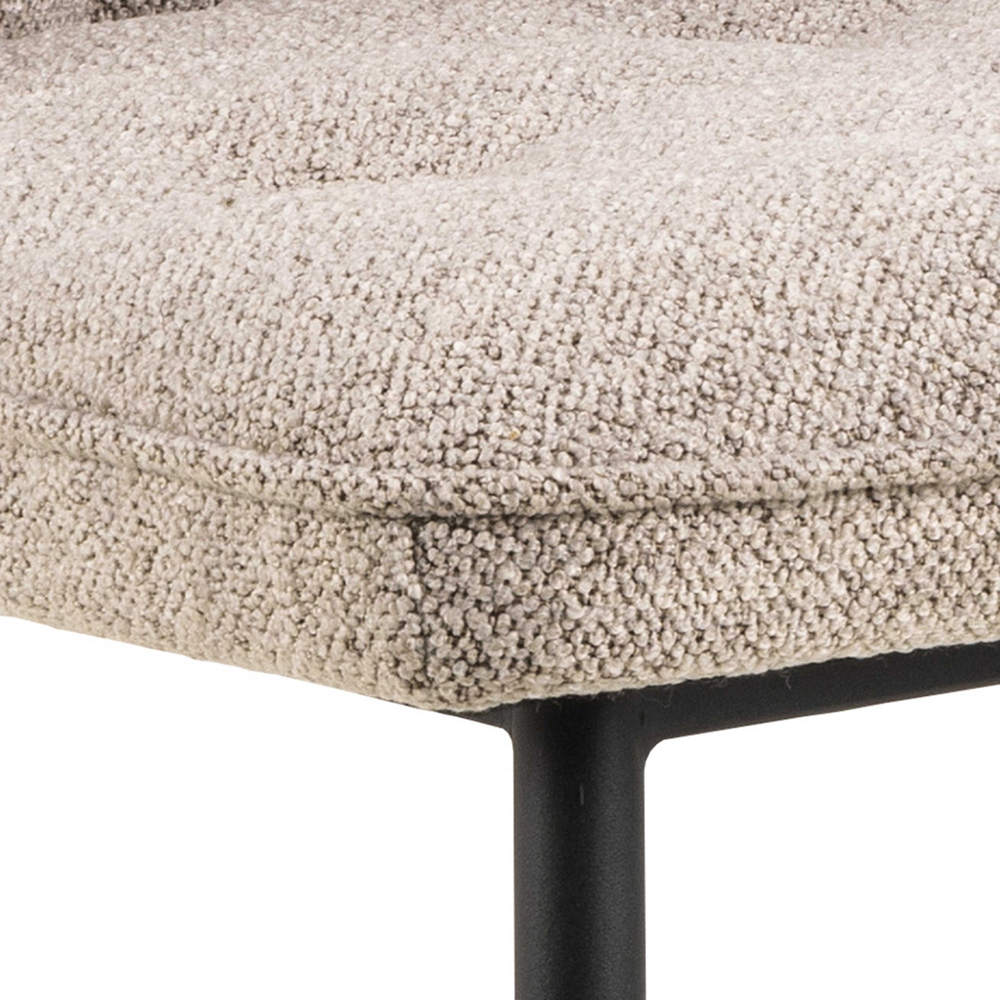 Buttonfern Set of 2 Beige Diamond Upholstered Dining Chairs