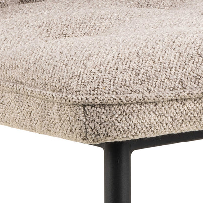 Buttonfern Set of 2 Beige Diamond Upholstered Dining Chairs