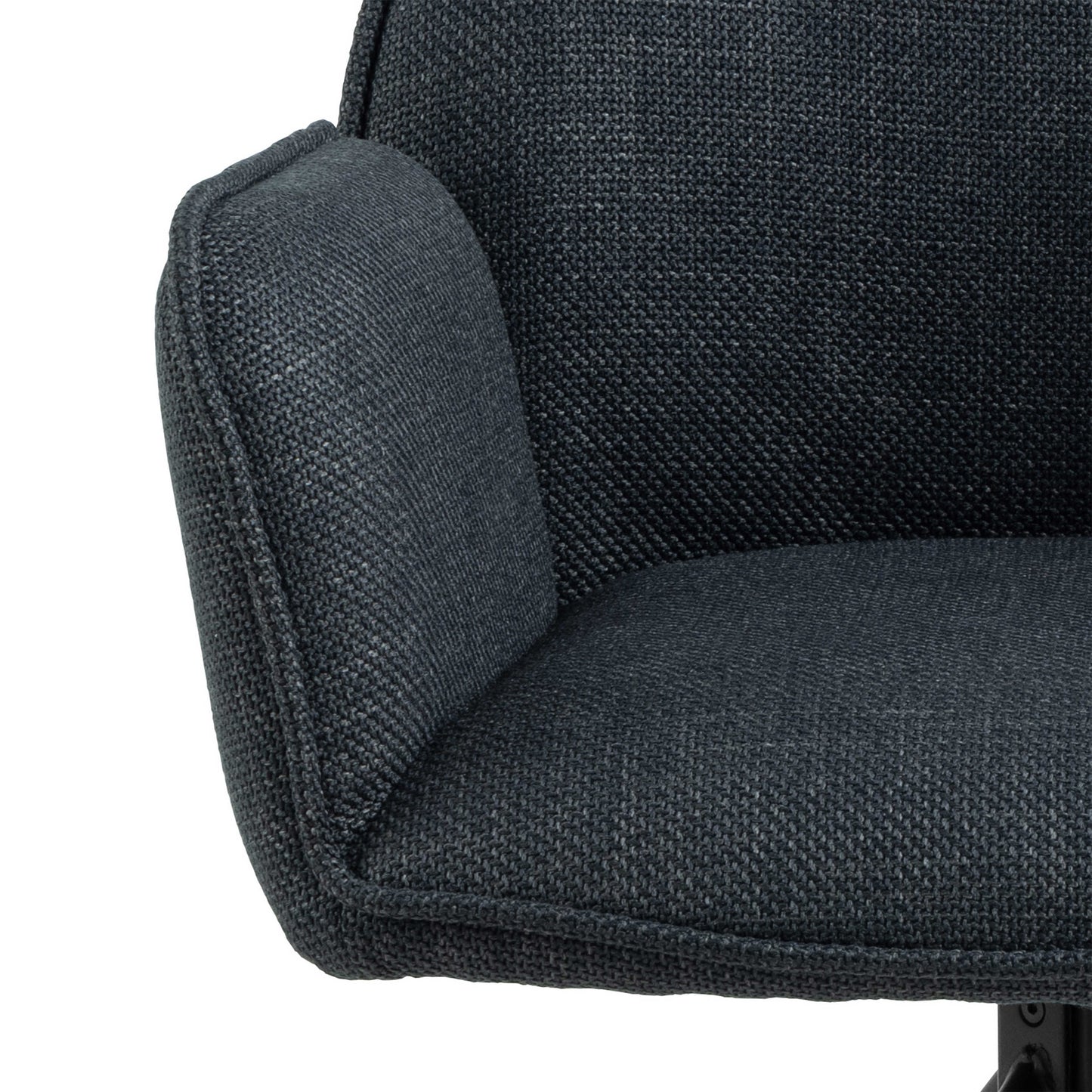Fuglebjerg Grey Swivel Dining Chair with Armrest (1 Piece)