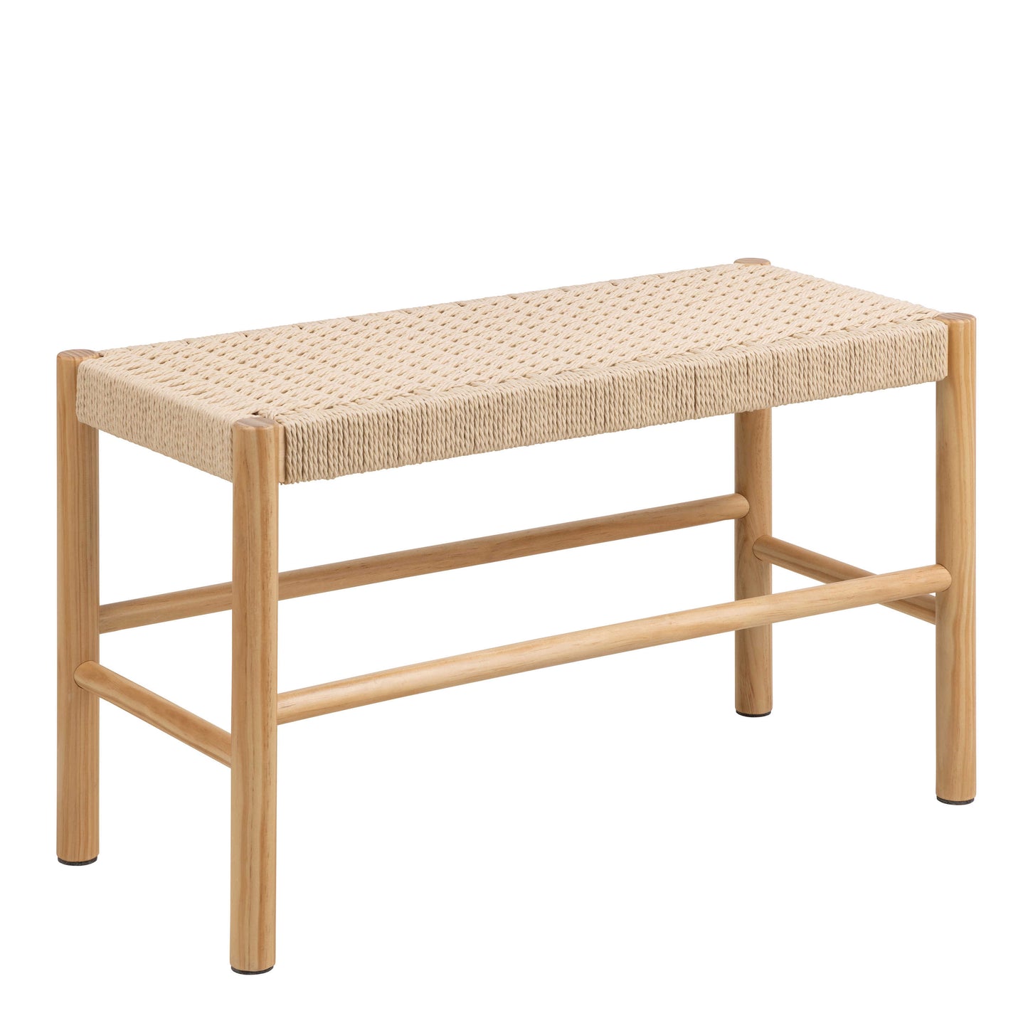 Tilst Natural Weaved Bench Wooden Legs