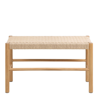 Tilst Natural Weaved Bench Wooden Legs