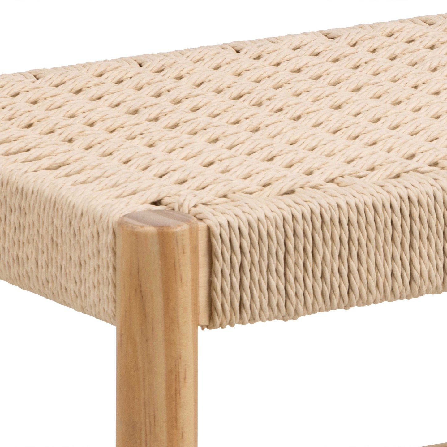 Tilst Natural Weaved Bench Wooden Legs