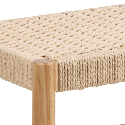 Tilst Natural Weaved Bench Wooden Legs