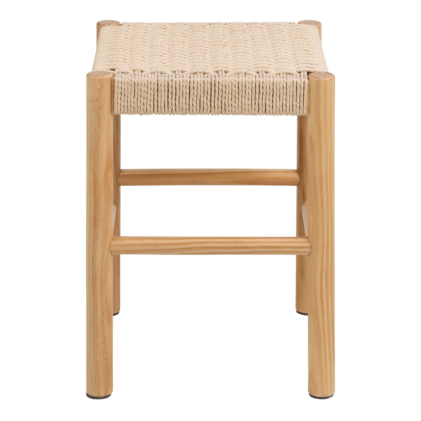 Tilst Natural Weaved Stool Wooden Legs