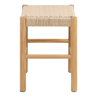 Tilst Natural Weaved Stool Wooden Legs