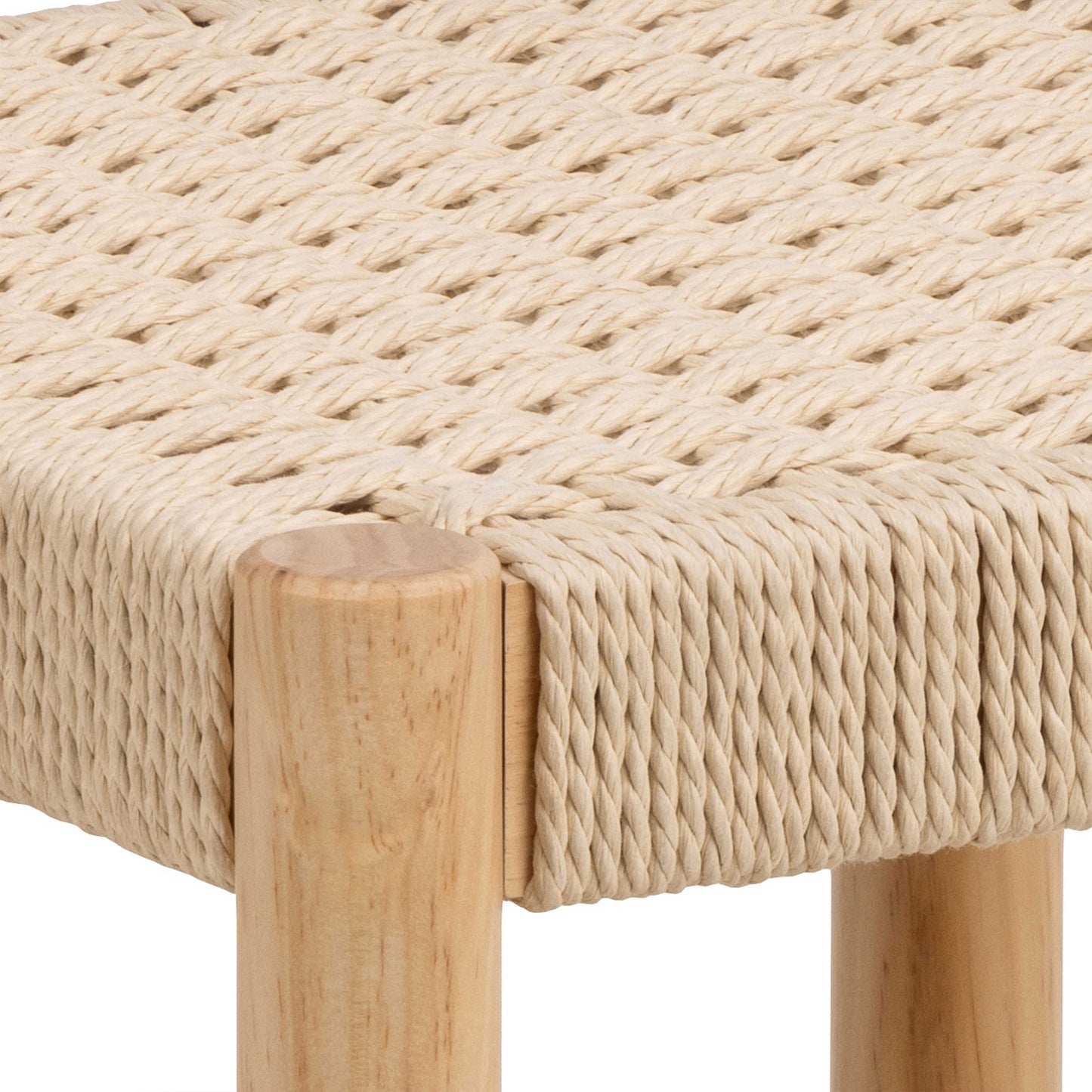 Tilst Natural Weaved Stool Wooden Legs
