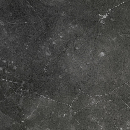 Dublin Black Marble Effect Round Coffee Table with Black Steel Base