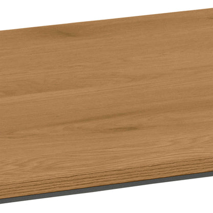 Lagos 4 Seater Rectangular Natural Wild Oak and Black Metal Dining Table