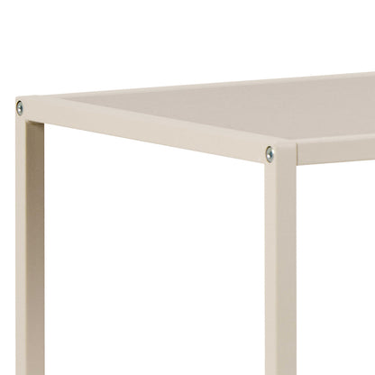 Paris Wide Grey Metal Bookcase 4 Shelves