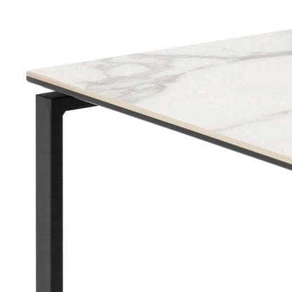 Durban Square White Ceramic Nesting Coffee Table Set