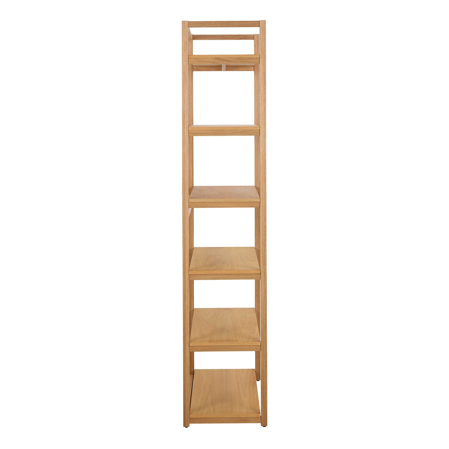 Kigali Rectangular 6 Shelves Oak Bookcase