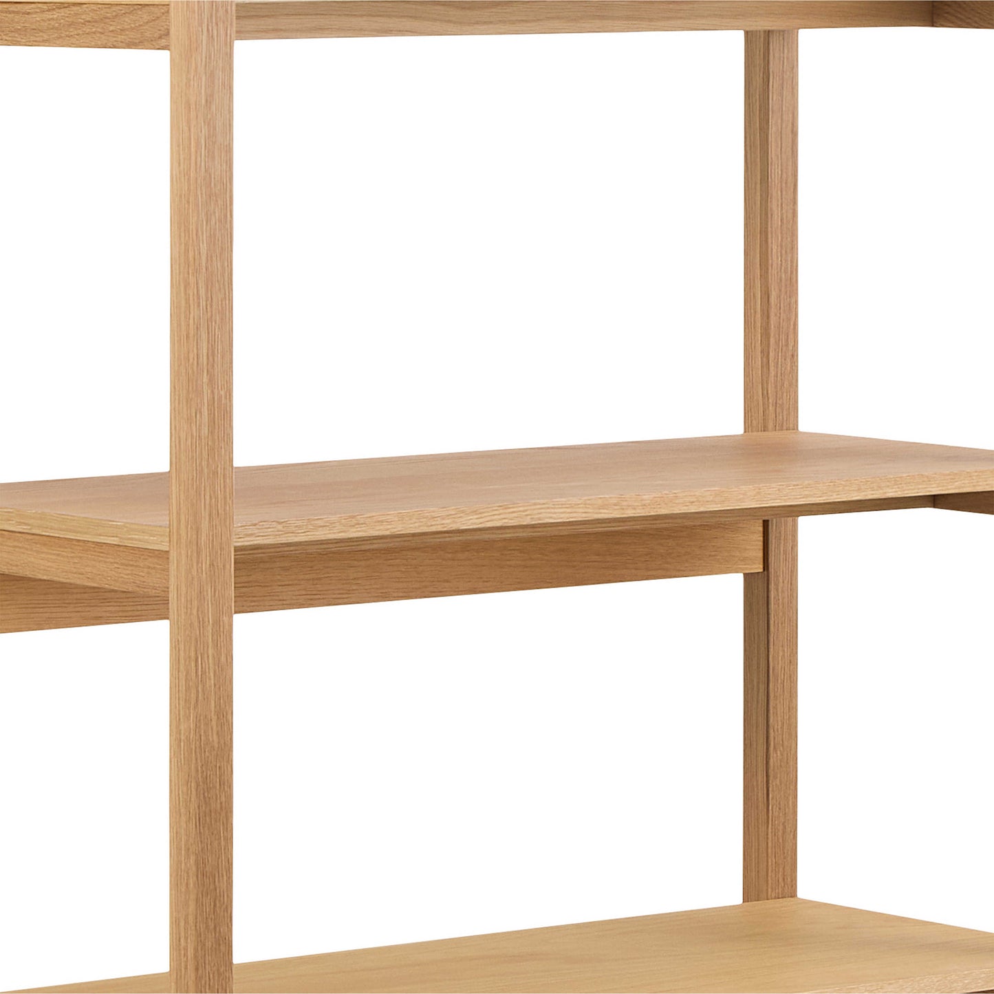 Kigali Rectangular 6 Shelves Oak Bookcase