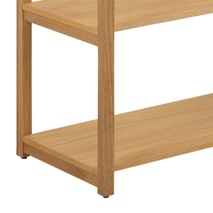 Kigali Rectangular 6 Shelves Oak Bookcase