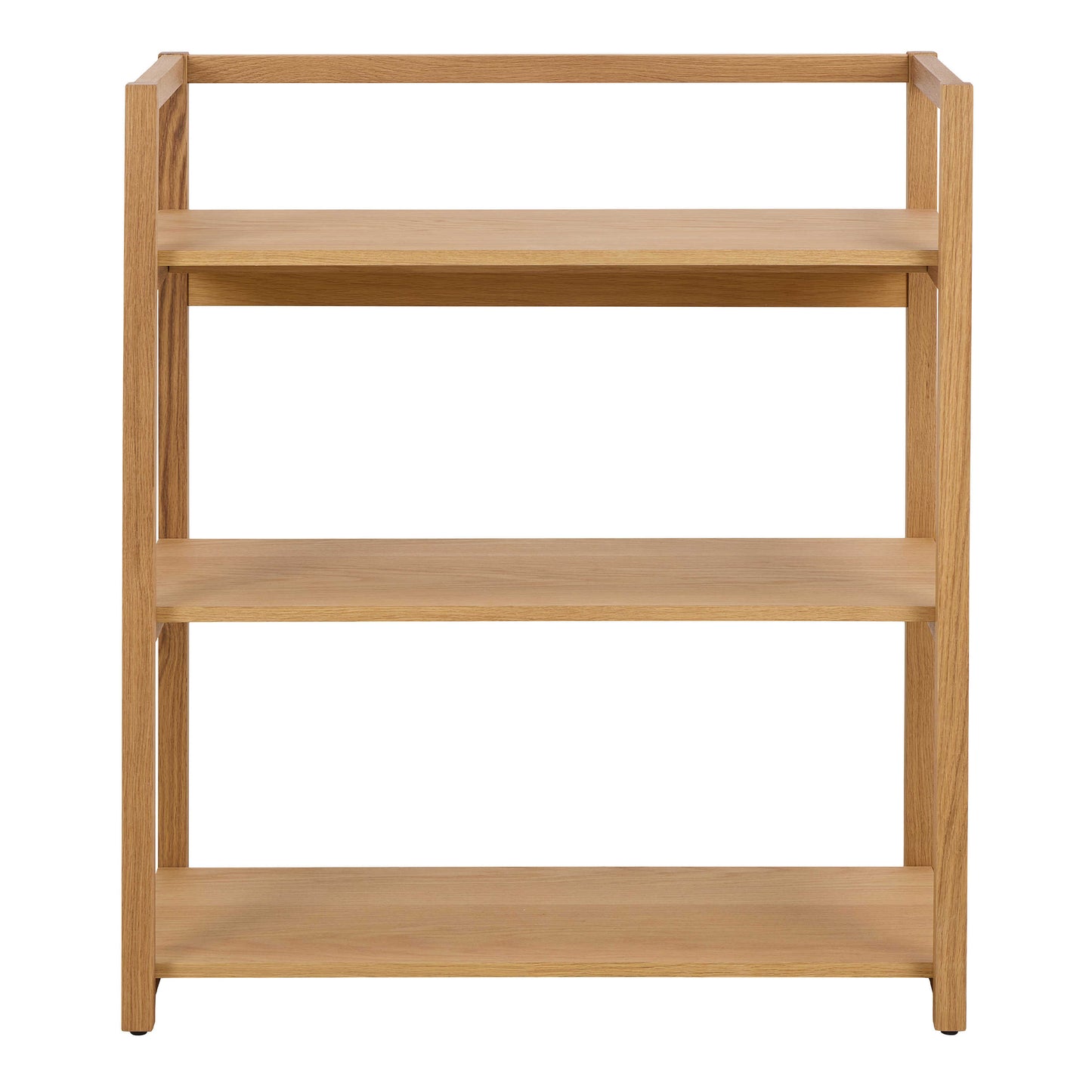 Kigali Rectangular 3 Shelves Oak Bookcase