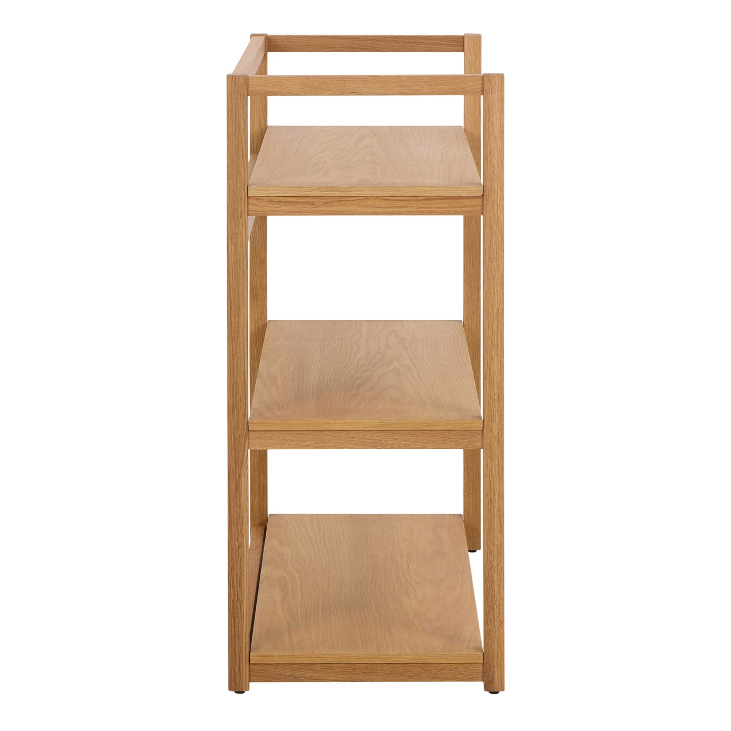 Kigali Rectangular 3 Shelves Oak Bookcase