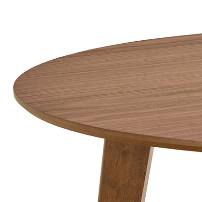 Saffron Small Walnut Wood Effect Round Dining Table