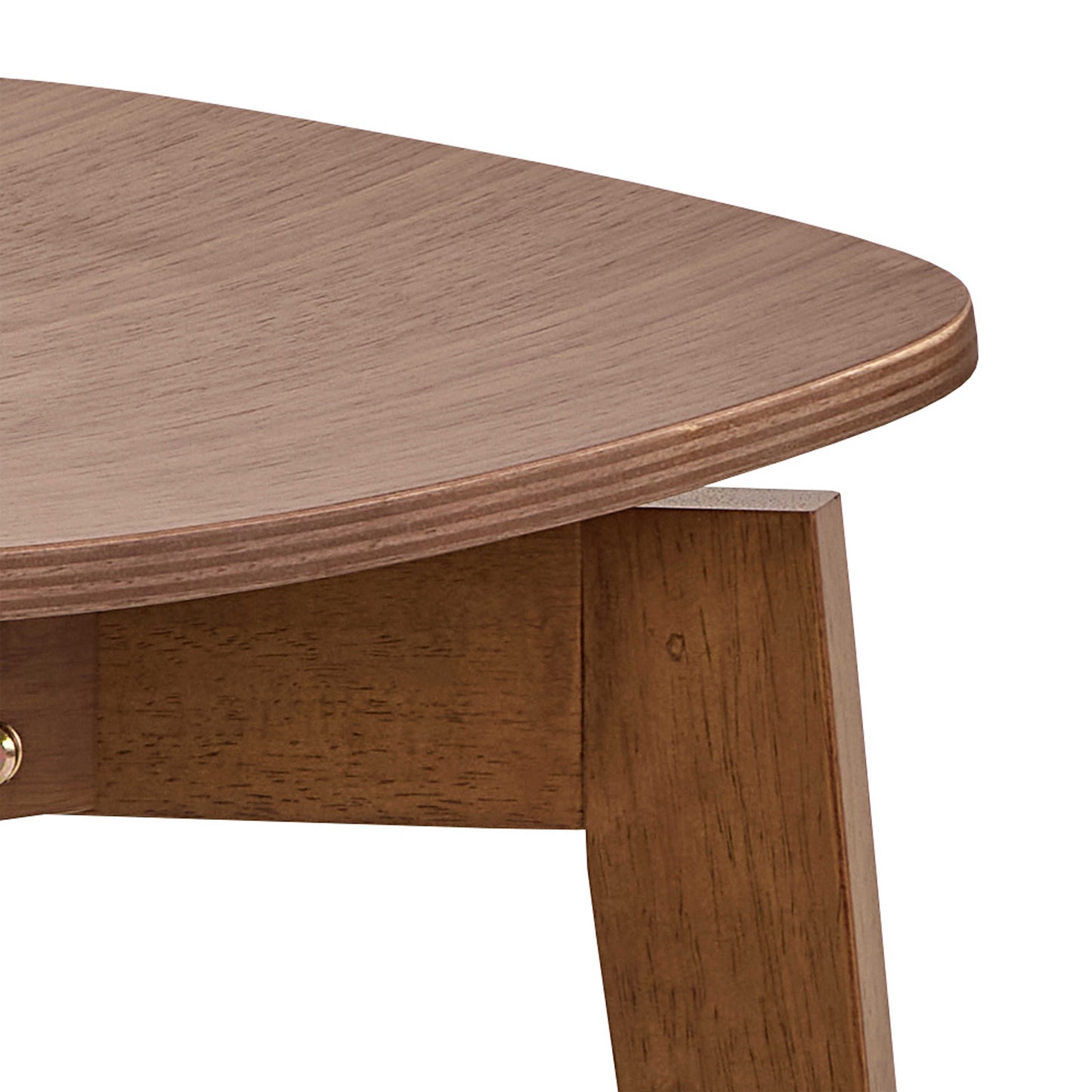 Krakow 105cm Dining Set Walnut Wood Effect Round Dining Table + 4 Chairs