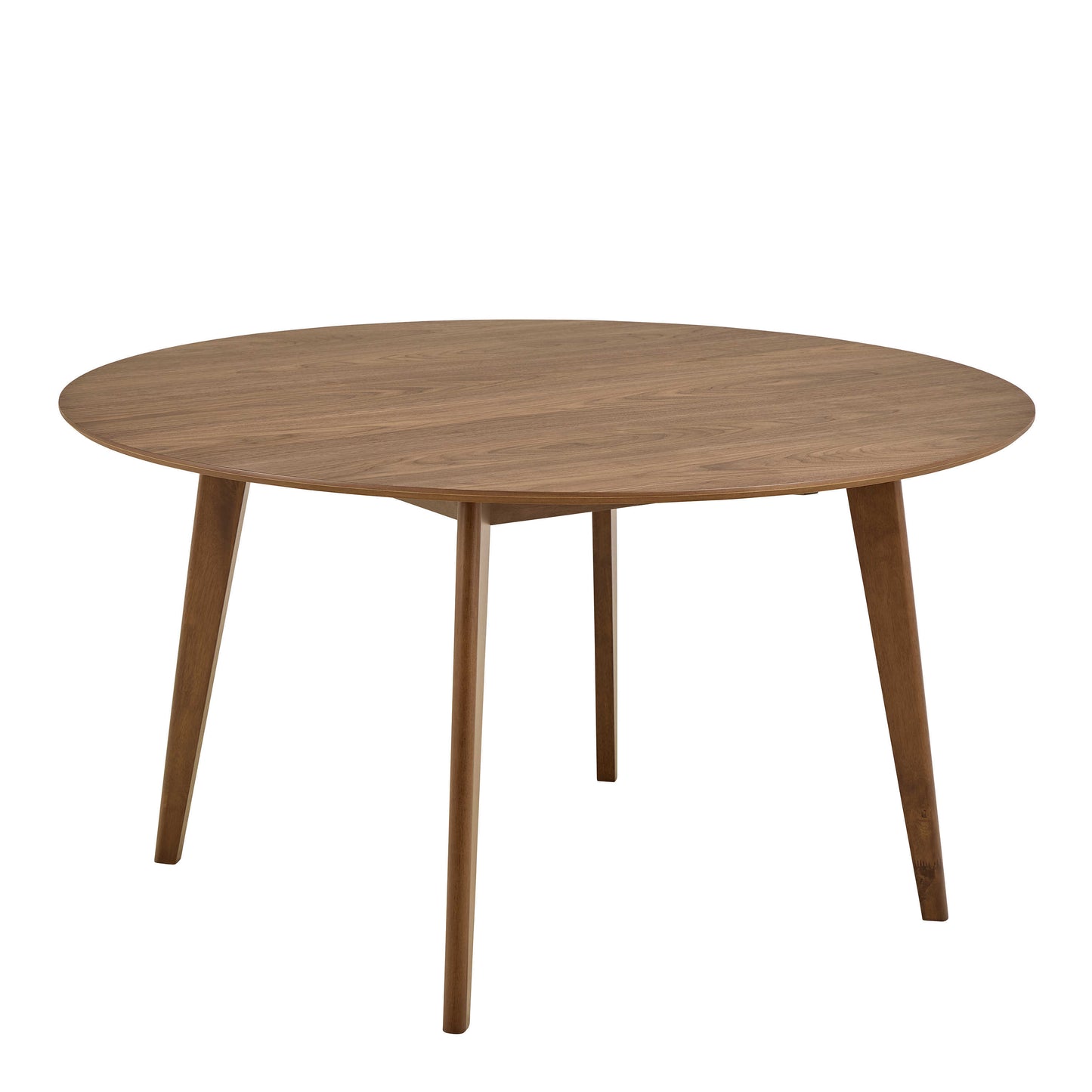 Saffron Large Round Walnut Wood Effect Dining Table