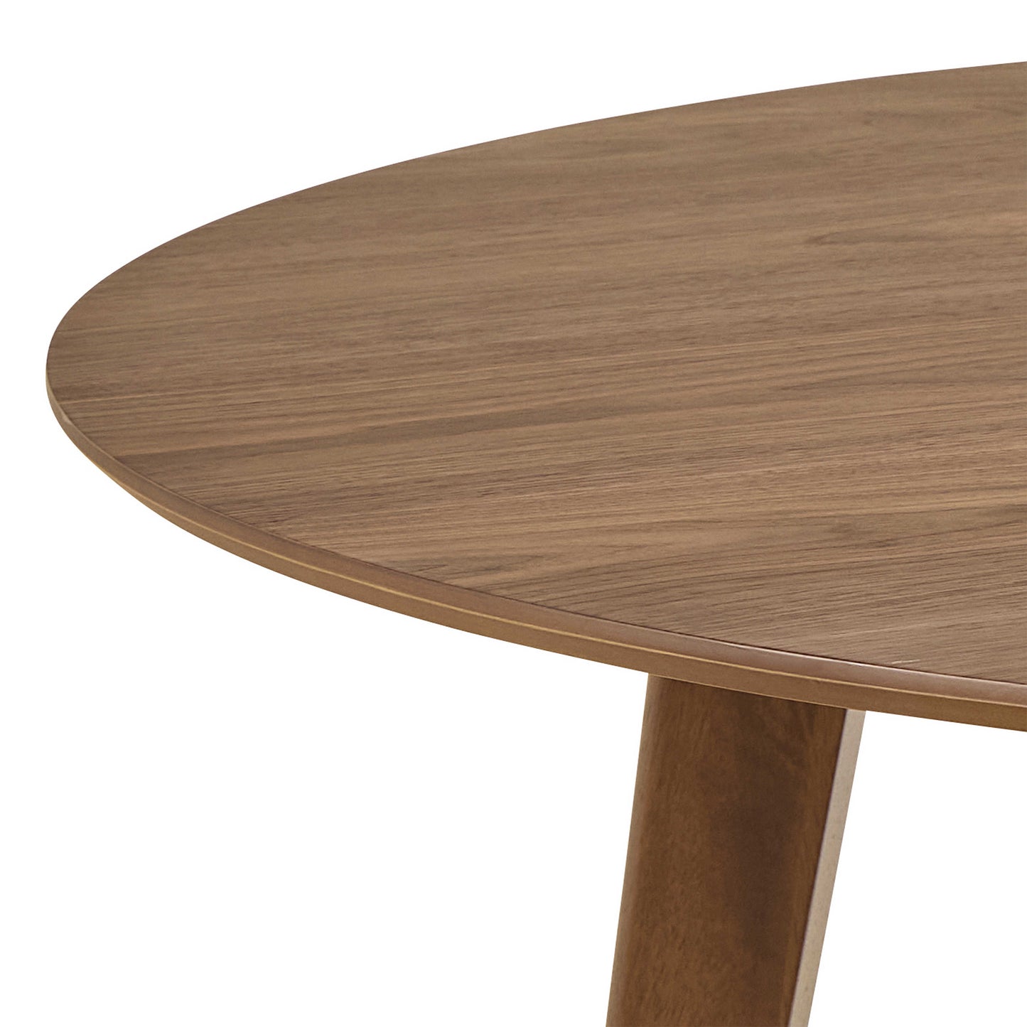 Saffron Large Round Walnut Wood Effect Dining Table