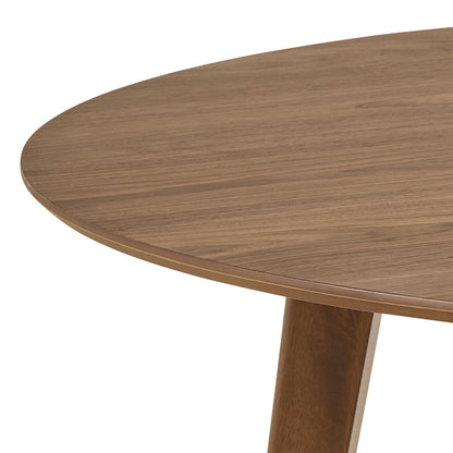 Saffron Large Round Walnut Wood Effect Dining Table