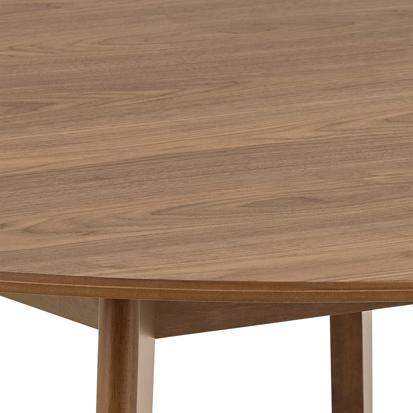 Saffron Large Round Walnut Wood Effect Dining Table