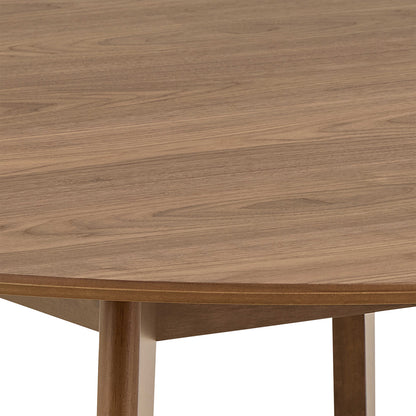 Saffron Large Round Walnut Wood Effect Dining Table