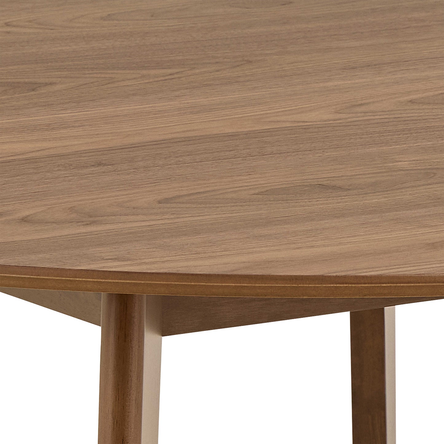 Saffron Large Round Walnut Wood Effect Dining Table
