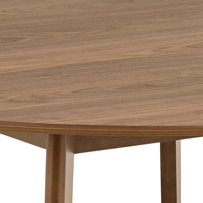 Saffron Large Round Walnut Wood Effect Dining Table