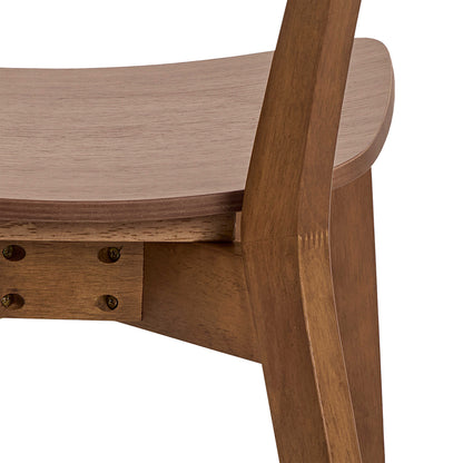 Set of 2 Saffron Walnut Wood Effect Dining Chairs