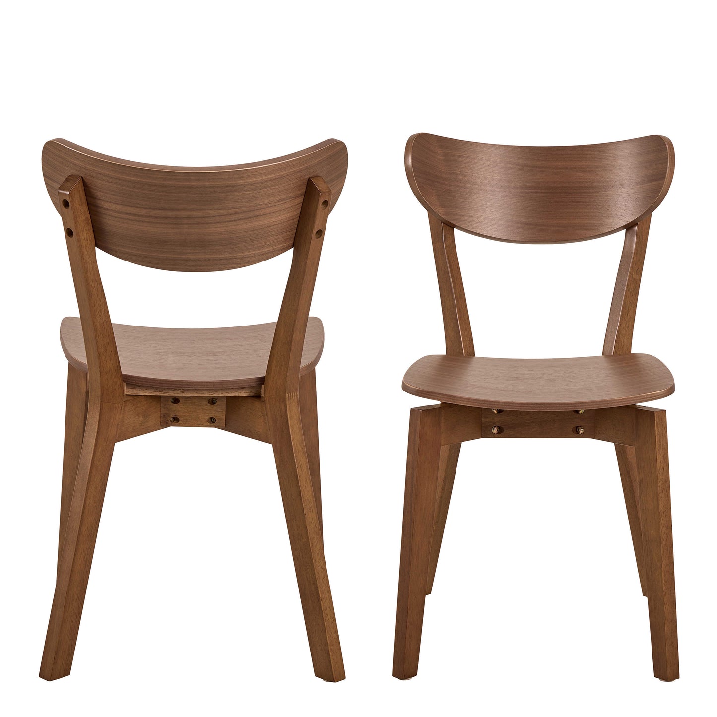 Set of 2 Saffron Walnut Wood Effect Dining Chairs