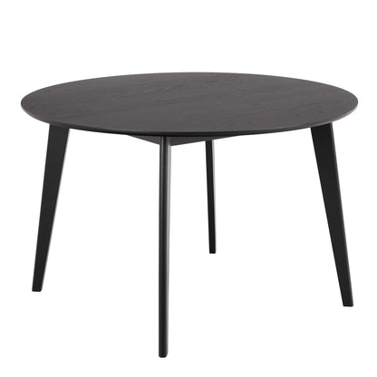 Marseille Round Black Oak Veneer Dining Table 120cm