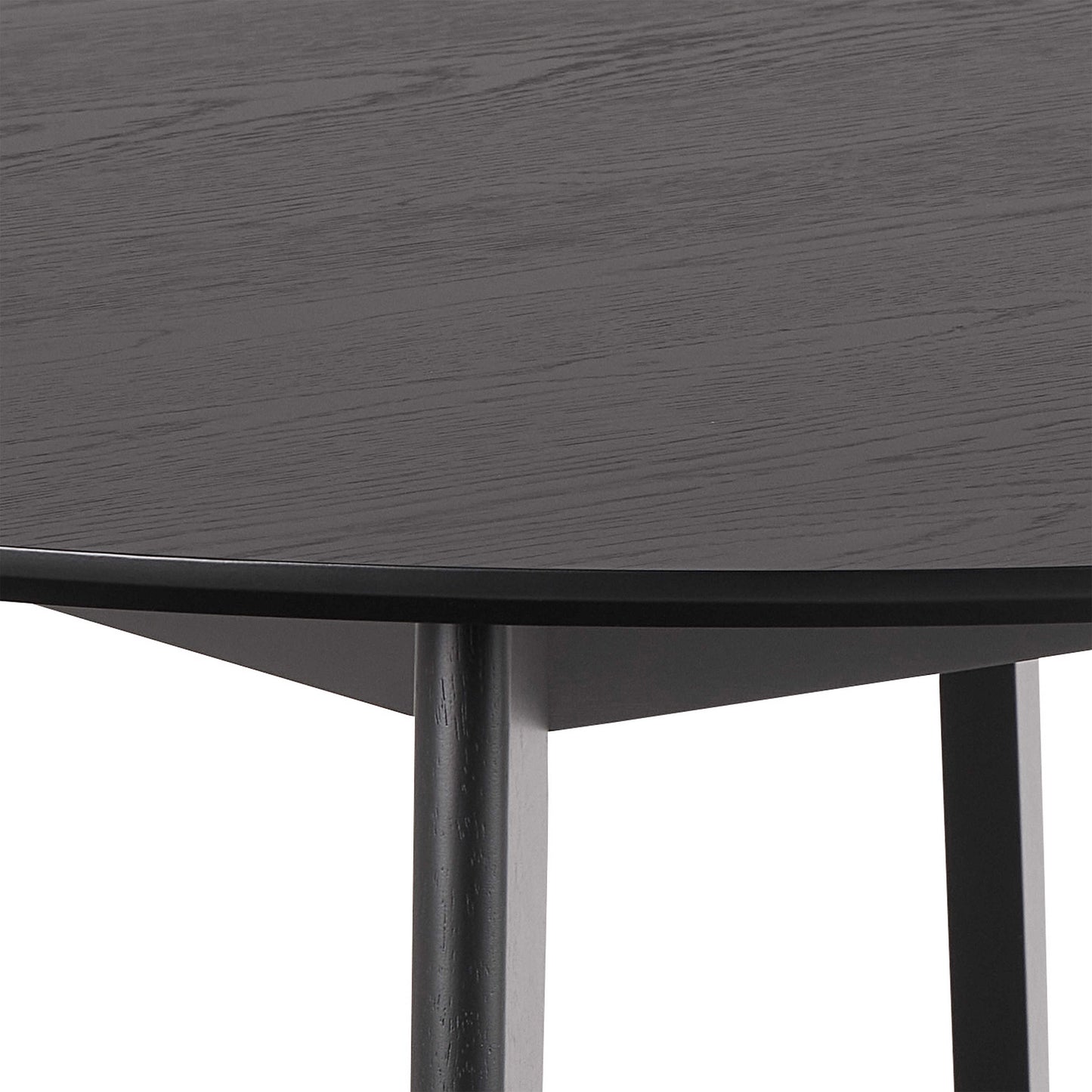 Marseille Round Black Oak Veneer Dining Table 120cm