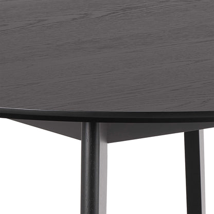 Marseille Round Black Oak Veneer Dining Table 120cm