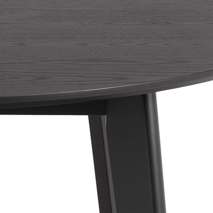 Marseille Round Black Oak Veneer Dining Table 120cm