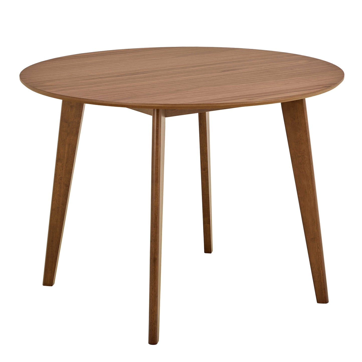 Saffron Round Walnut Wood Effect Dining Table