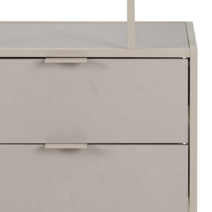 Fort Worth Tall Grey Metal 2 Drawer Bookcase 4 Shelves