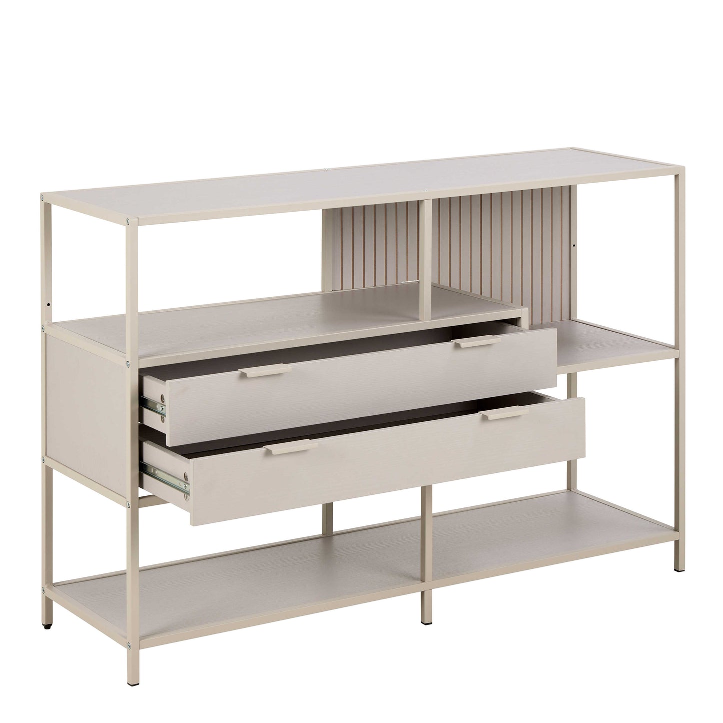 Fort Worth Grey Storage Unit 2 Drawers 3 Shelves