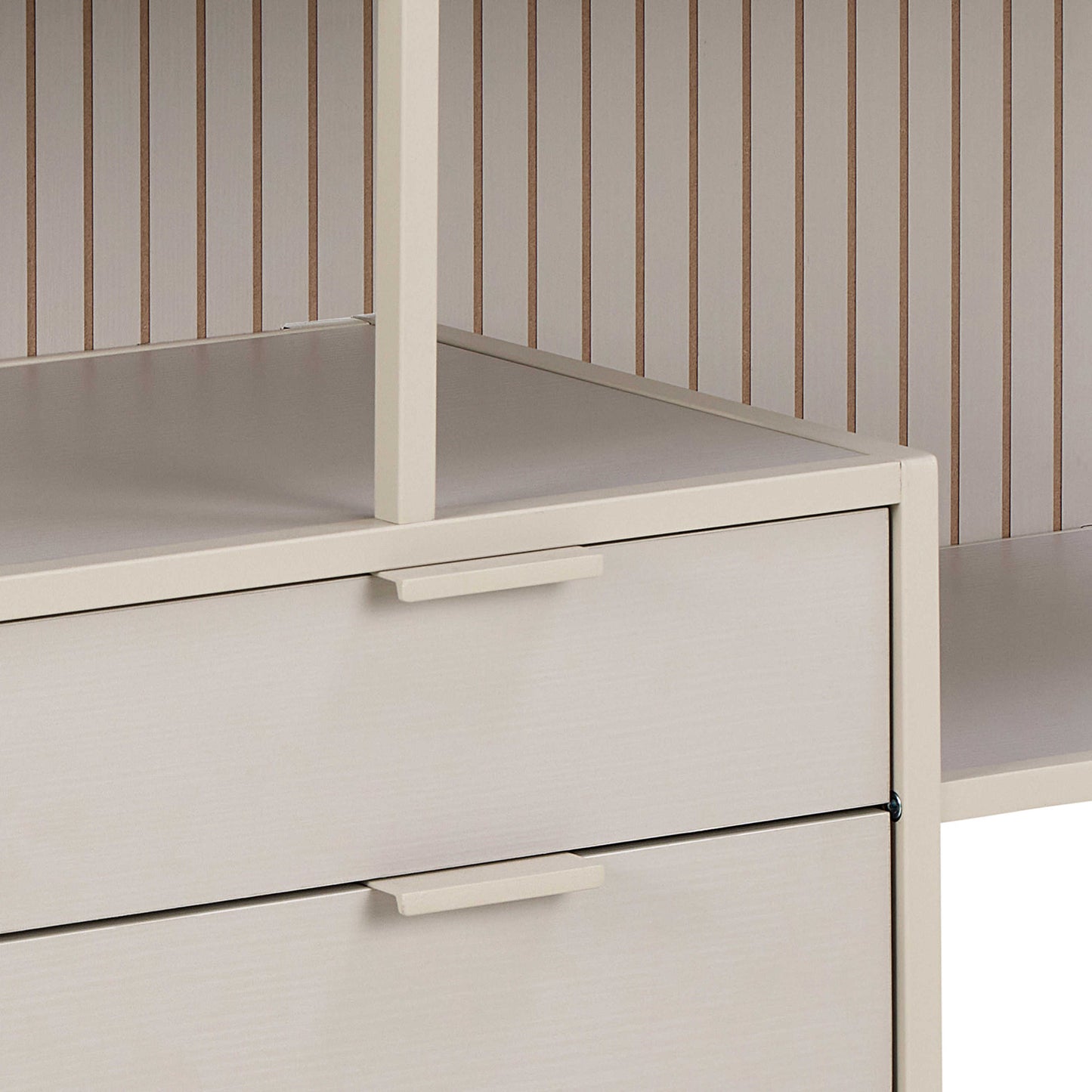 Fort Worth Grey Storage Unit 2 Drawers 3 Shelves