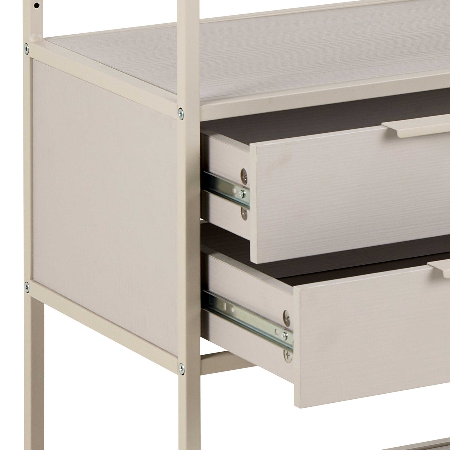 Fort Worth Grey Storage Unit 2 Drawers 3 Shelves