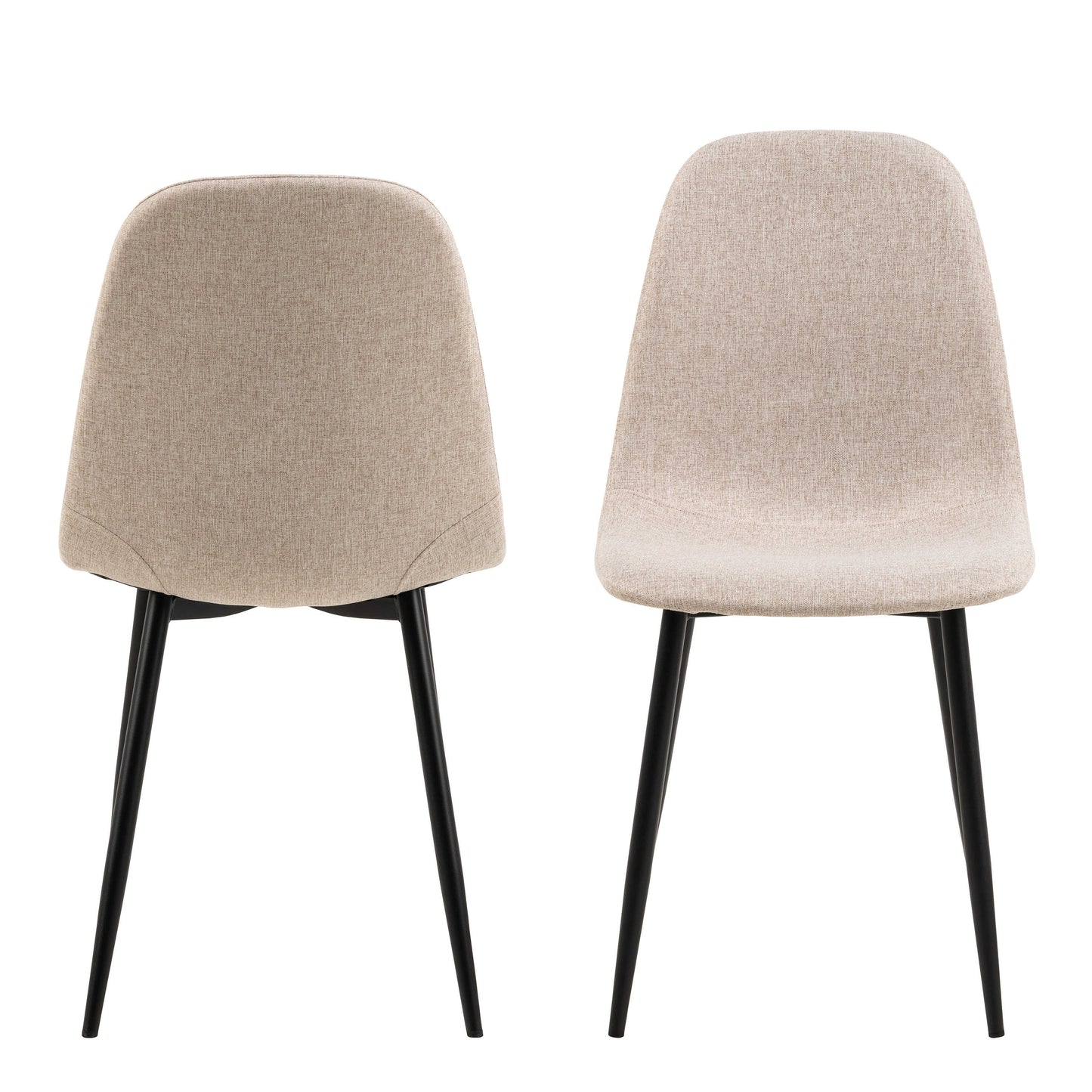 Set of 4 Havdrup Beige Upholstered Dining Chairs