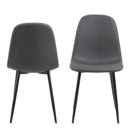 Set of 4 Tipsyfern Light Grey Upholstered  Dining Chair