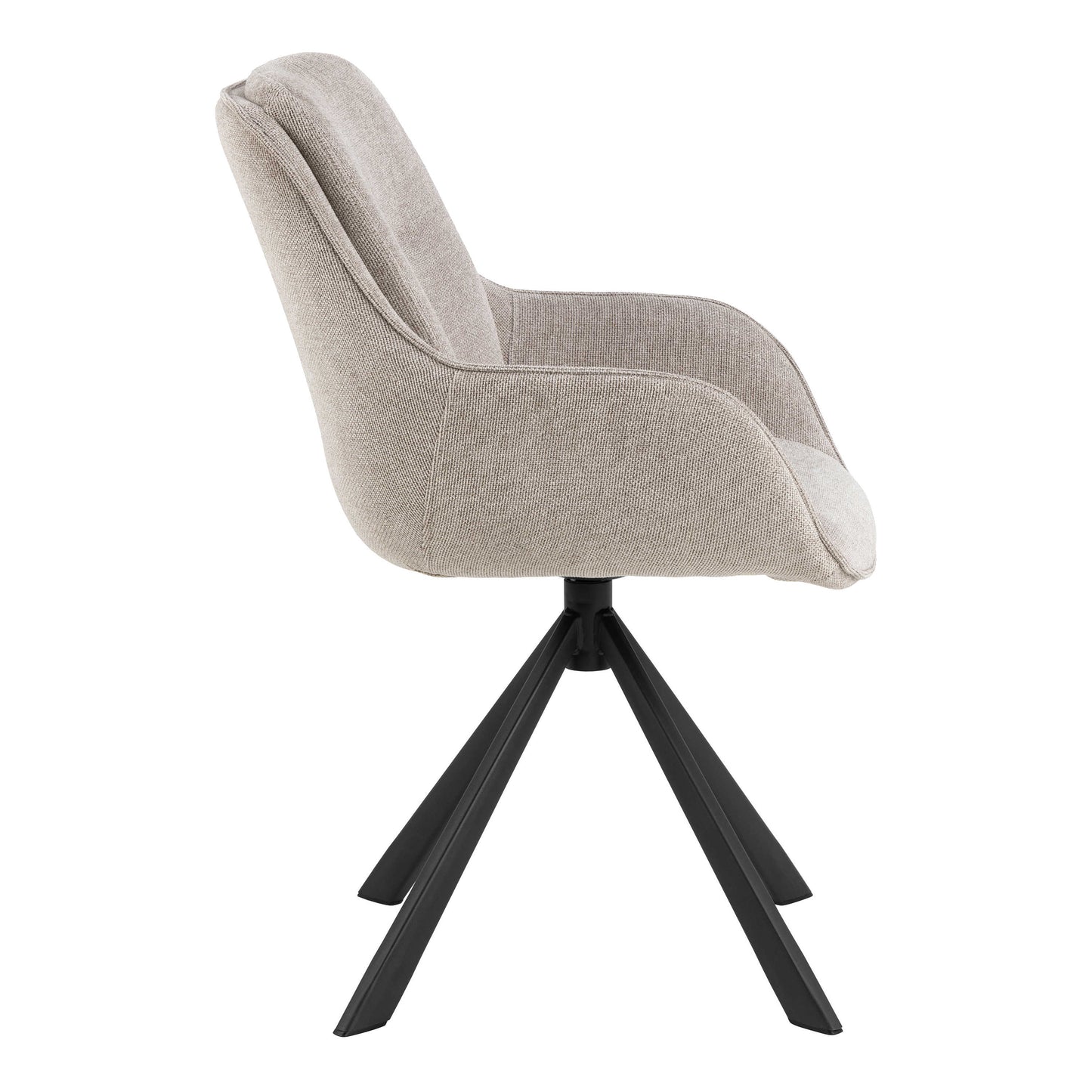 Pebbleseed Set of 2 Sand Upholstered Swivel Dining Chair