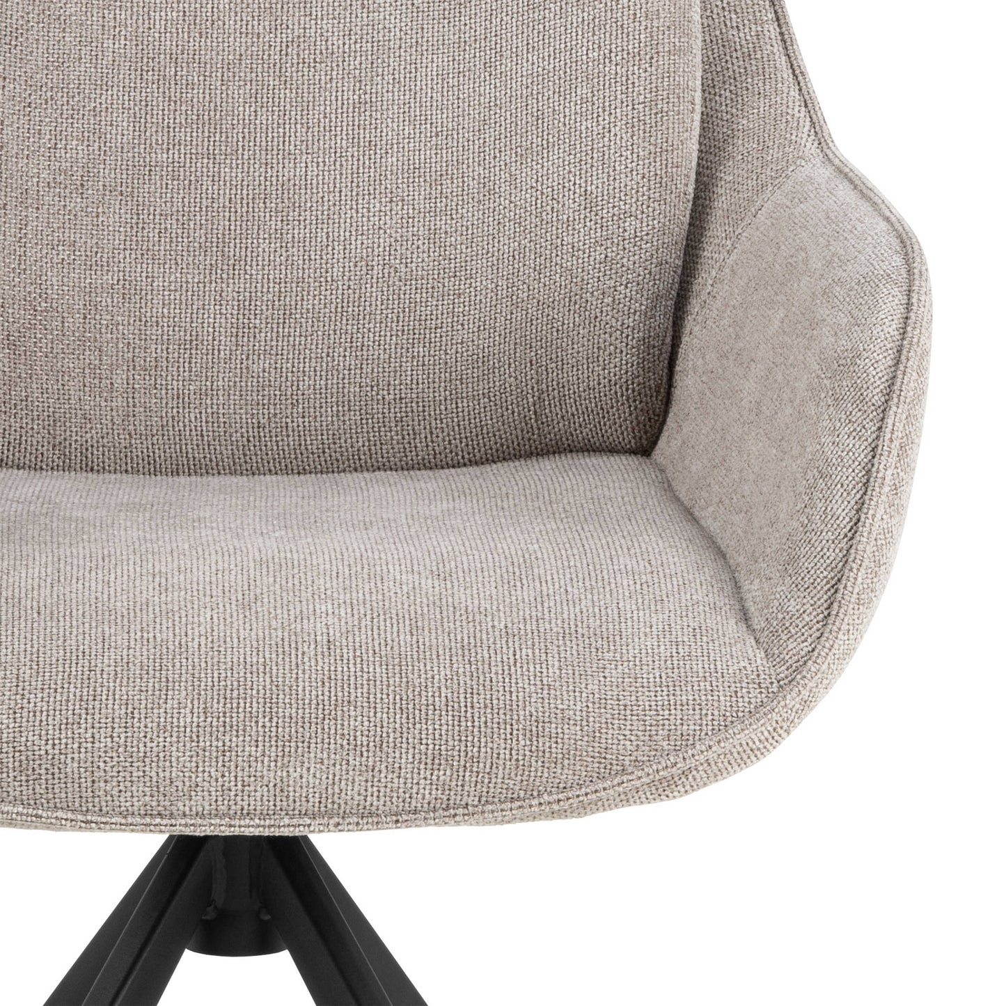 Pebbleseed Set of 2 Sand Upholstered Swivel Dining Chair